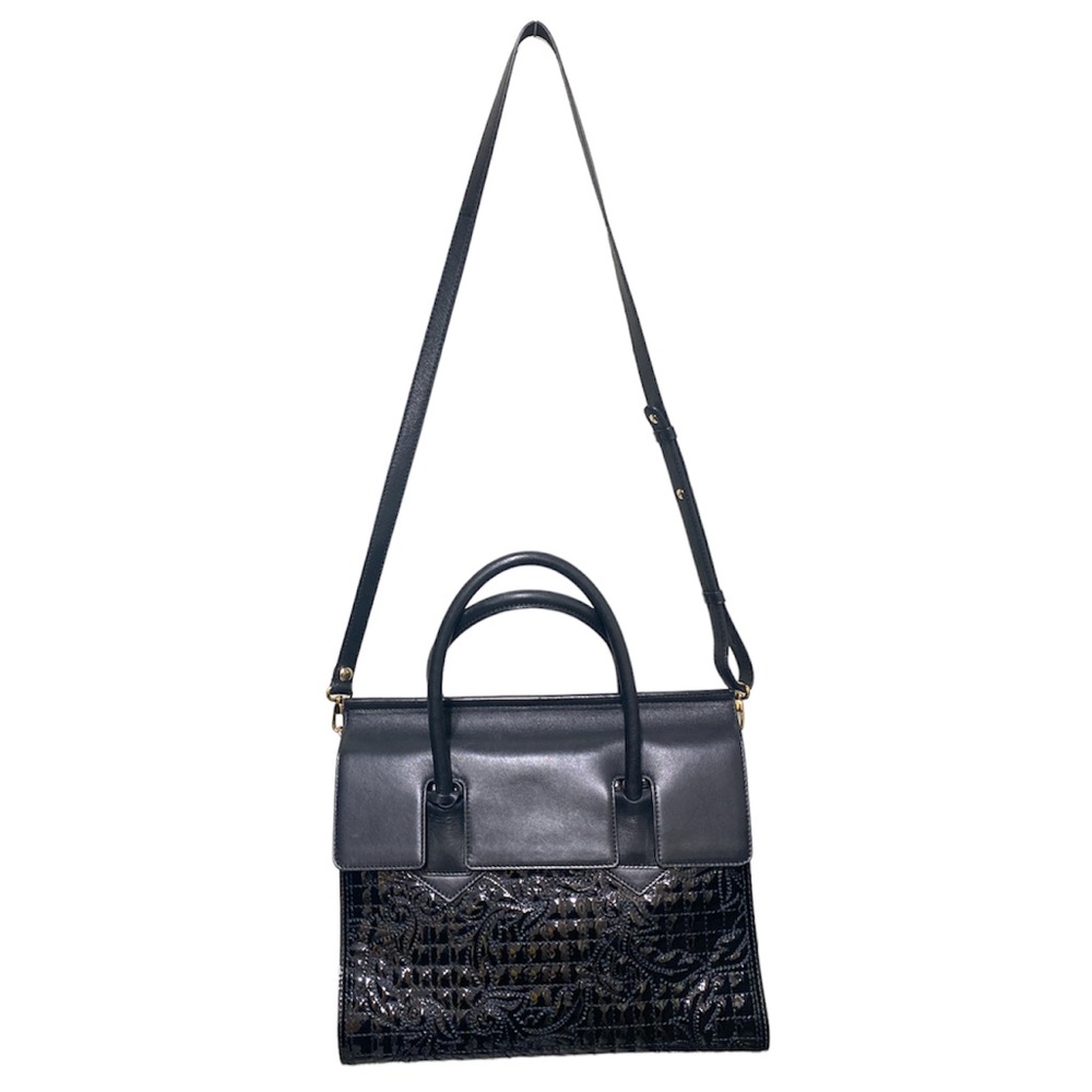 VERSACE VANITAS QUILTED LEATHER HANDBAG